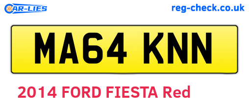 MA64KNN are the vehicle registration plates.
