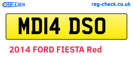 MD14DSO are the vehicle registration plates.