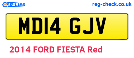 MD14GJV are the vehicle registration plates.
