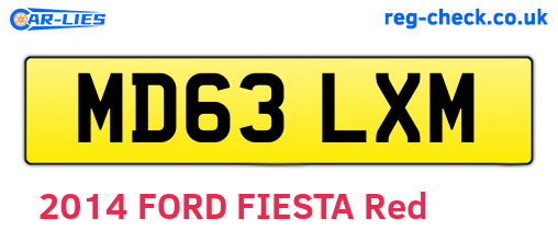 MD63LXM are the vehicle registration plates.