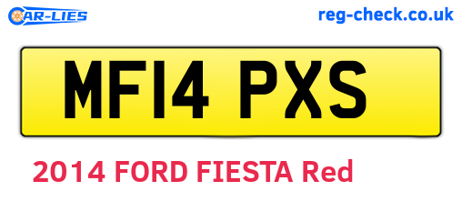 MF14PXS are the vehicle registration plates.