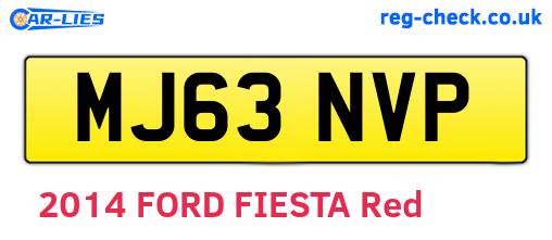 MJ63NVP are the vehicle registration plates.