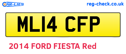 ML14CFP are the vehicle registration plates.