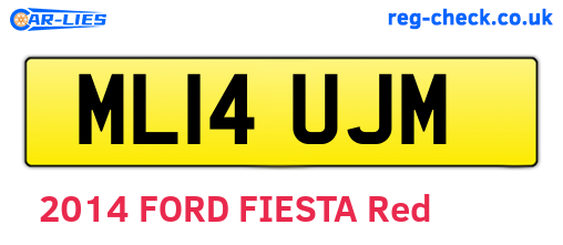 ML14UJM are the vehicle registration plates.