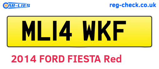 ML14WKF are the vehicle registration plates.