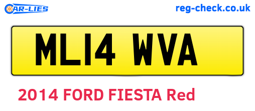 ML14WVA are the vehicle registration plates.