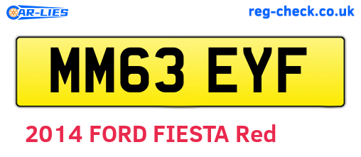MM63EYF are the vehicle registration plates.
