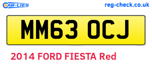 MM63OCJ are the vehicle registration plates.