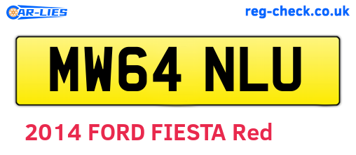 MW64NLU are the vehicle registration plates.