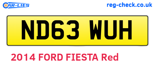 ND63WUH are the vehicle registration plates.