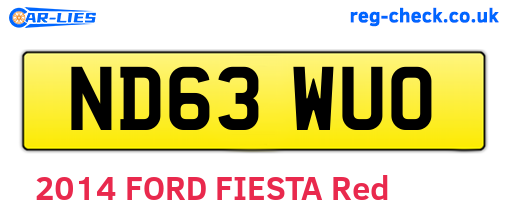 ND63WUO are the vehicle registration plates.