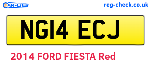 NG14ECJ are the vehicle registration plates.