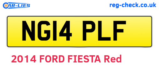 NG14PLF are the vehicle registration plates.