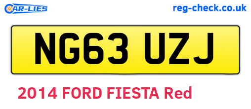 NG63UZJ are the vehicle registration plates.