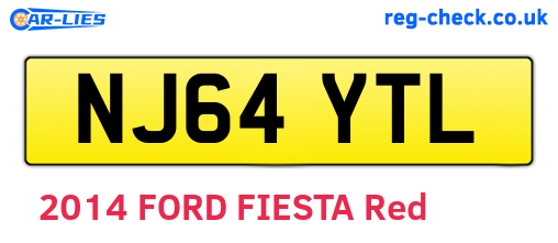 NJ64YTL are the vehicle registration plates.