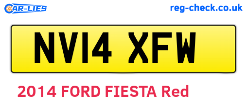 NV14XFW are the vehicle registration plates.