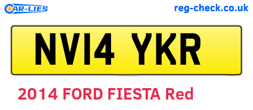 NV14YKR are the vehicle registration plates.
