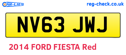 NV63JWJ are the vehicle registration plates.