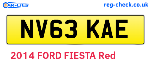 NV63KAE are the vehicle registration plates.