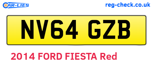 NV64GZB are the vehicle registration plates.