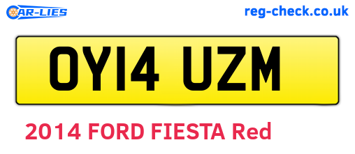 OY14UZM are the vehicle registration plates.