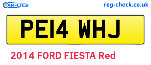 PE14WHJ are the vehicle registration plates.