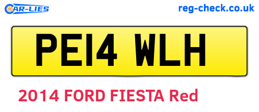 PE14WLH are the vehicle registration plates.