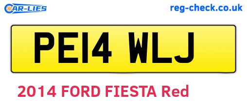 PE14WLJ are the vehicle registration plates.