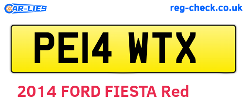 PE14WTX are the vehicle registration plates.