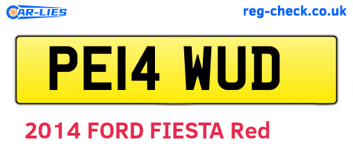 PE14WUD are the vehicle registration plates.