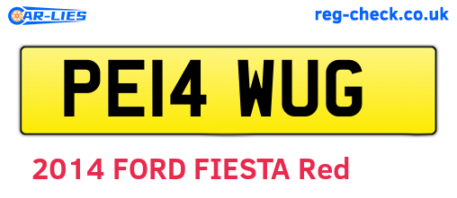 PE14WUG are the vehicle registration plates.