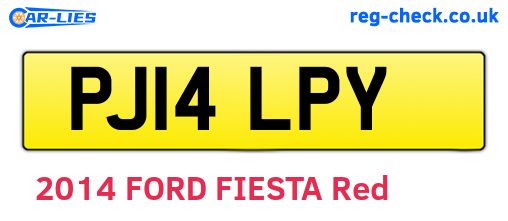 PJ14LPY are the vehicle registration plates.