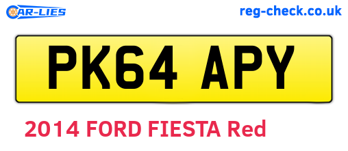 PK64APY are the vehicle registration plates.