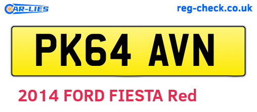 PK64AVN are the vehicle registration plates.