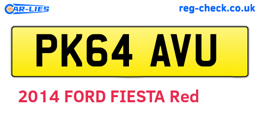 PK64AVU are the vehicle registration plates.