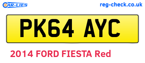 PK64AYC are the vehicle registration plates.