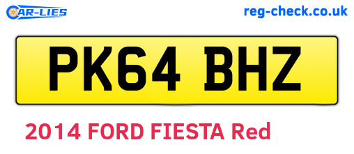 PK64BHZ are the vehicle registration plates.
