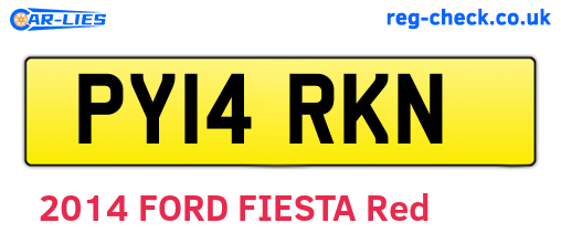 PY14RKN are the vehicle registration plates.