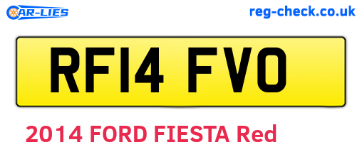 RF14FVO are the vehicle registration plates.