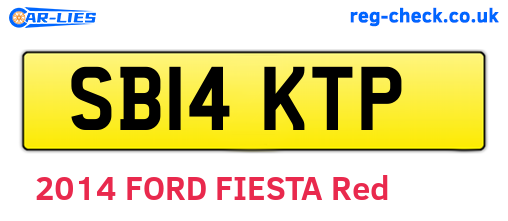 SB14KTP are the vehicle registration plates.