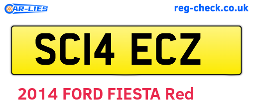 SC14ECZ are the vehicle registration plates.