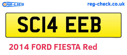SC14EEB are the vehicle registration plates.