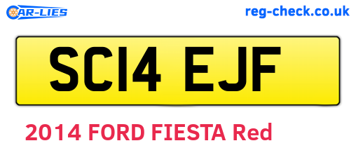 SC14EJF are the vehicle registration plates.