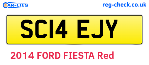 SC14EJY are the vehicle registration plates.