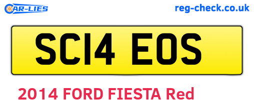 SC14EOS are the vehicle registration plates.