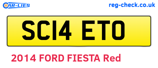 SC14ETO are the vehicle registration plates.