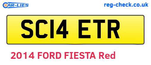 SC14ETR are the vehicle registration plates.