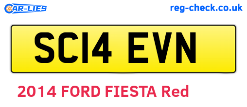 SC14EVN are the vehicle registration plates.