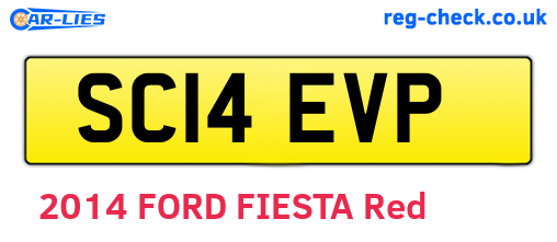 SC14EVP are the vehicle registration plates.