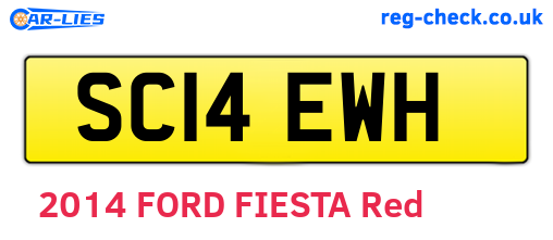 SC14EWH are the vehicle registration plates.
